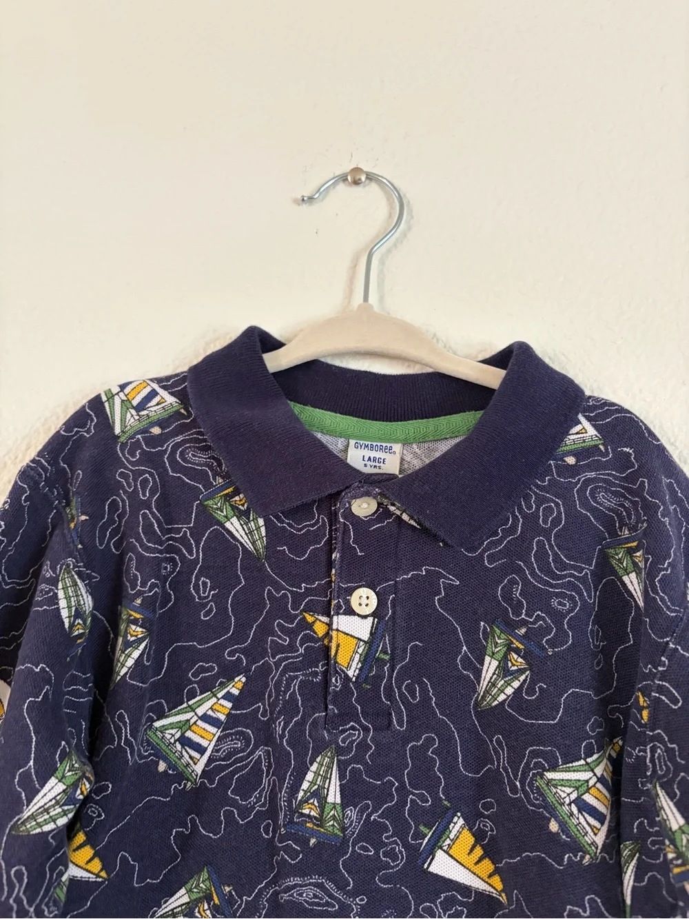 Gymboree vintage sail boat map shirt size 5 years